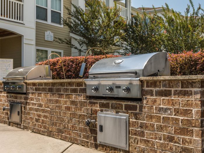 Outdoor grill area at St. James at Goose Creek apartments for rent in Charleston, SC