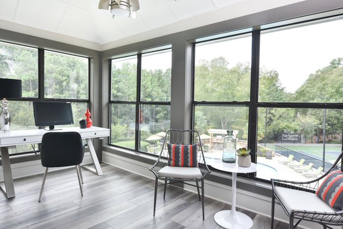 Beautiful clubhouse overlook at Pointe at Canyon Ridge apartments for rent in Atlanta, GA