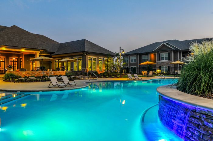 Pool View at Night