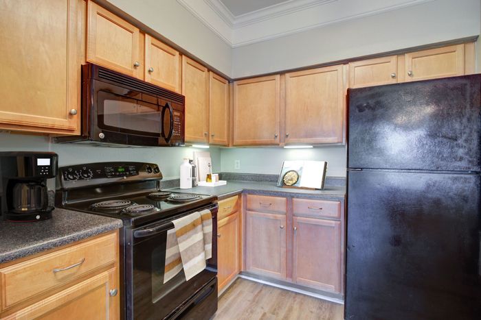 Kitchen with Black Appliances