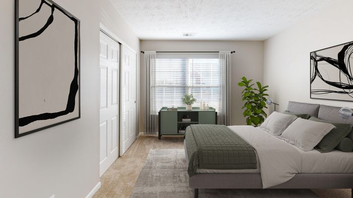 Bedroom with Large Window