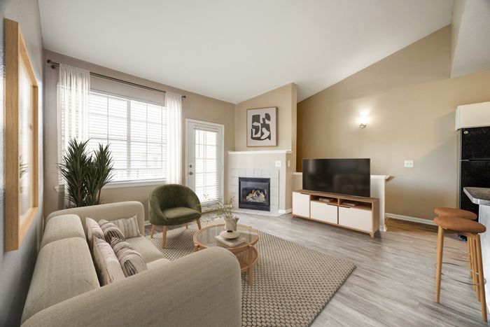 Living Room with Fire Place