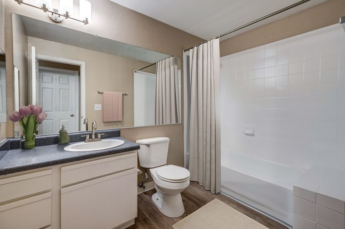 Bathroom with In-Shower Bench Seat