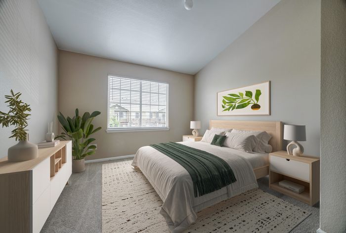 Bedroom with Large Window