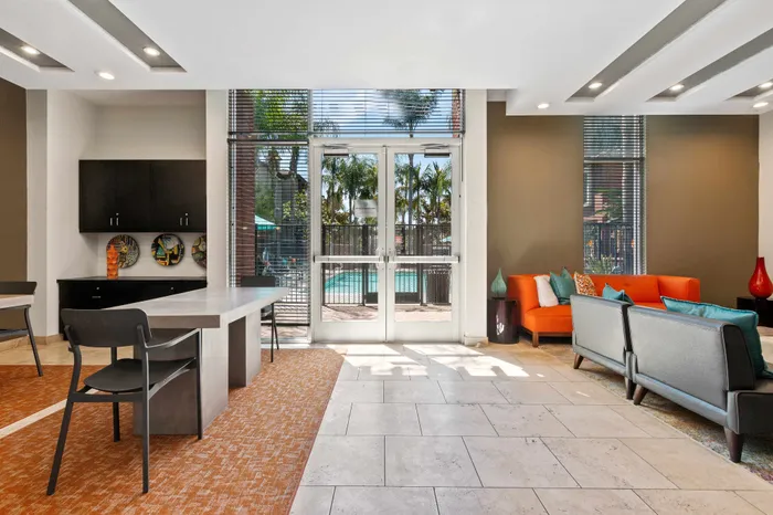 Resident lounge: a stylish space to relax and socialize.