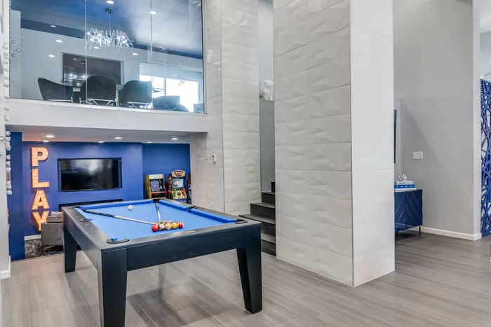 Resident lounge with pool table