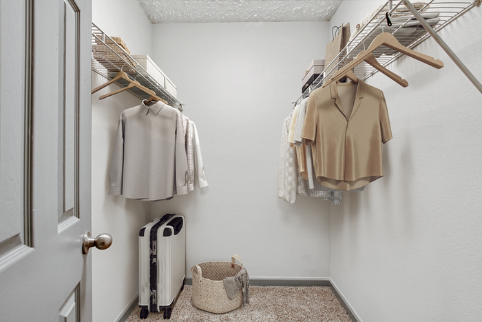 Virtual staging of closet
