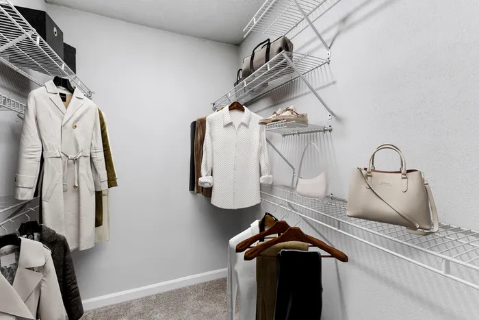 Virtual staging of closet
