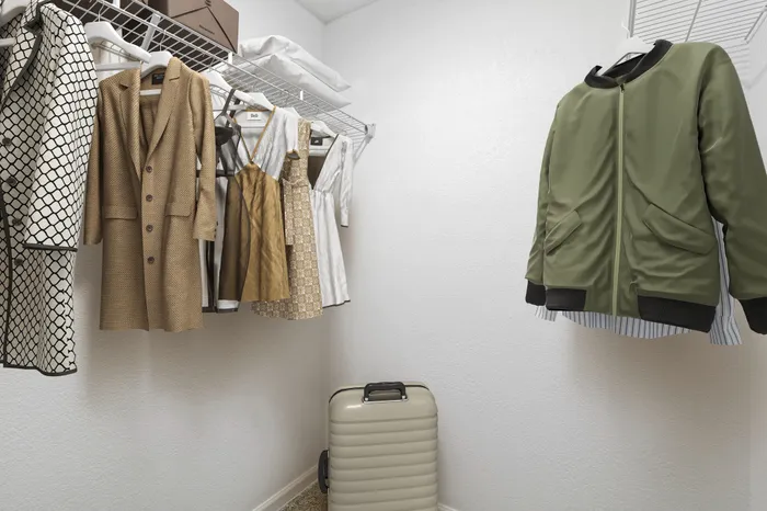 Virtual staging of closet