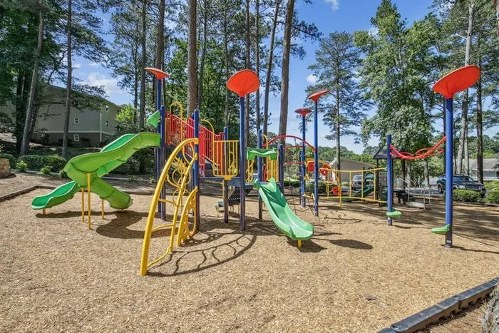 Play ground surrounded by trees