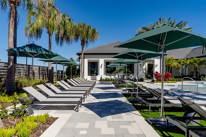 Pool with lounge chairs
