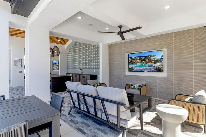 outdoor chairs and tv