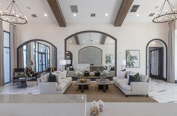 leasing office with chairs