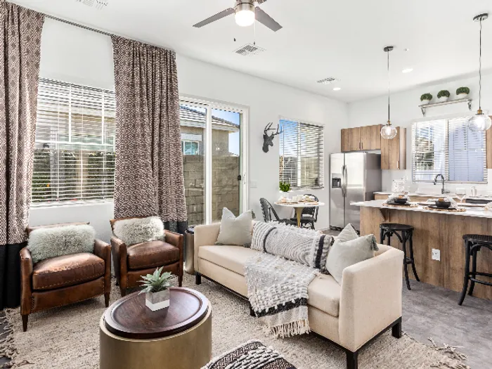Model Living Room and Kitchen