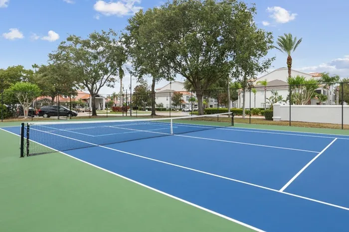 Full size tennis court at Lantower Tortuga Bay.