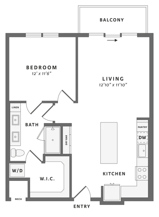One bedroom