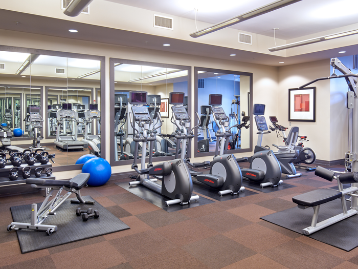 Fitness Center With Free Weights | Carlyle Place | Alexandria Apartments