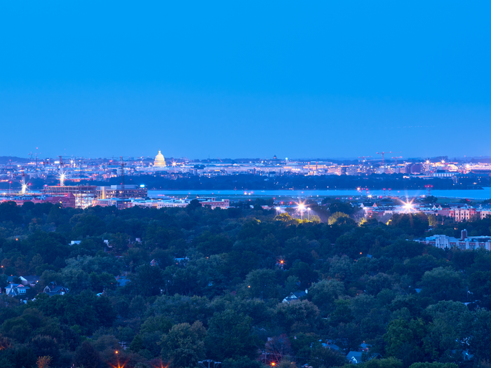 Nighttime DC View | Luxury Alexandria VA Apartments | Carlyle Place