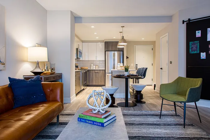 Spacious Apartment Showing Living Area, Dining Area and Kitchen