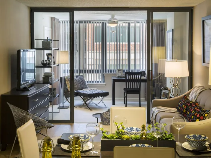 Elegant Living Room | Apartments for rent in Arlington, VA | Meridian at Courthouse Commons
