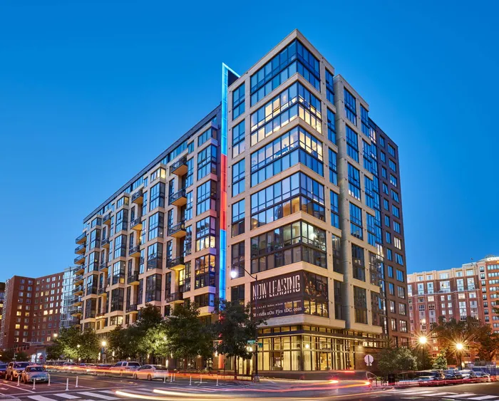 Meridian on First at Night | Washington, DC Apartments | Navy Yard Apartments