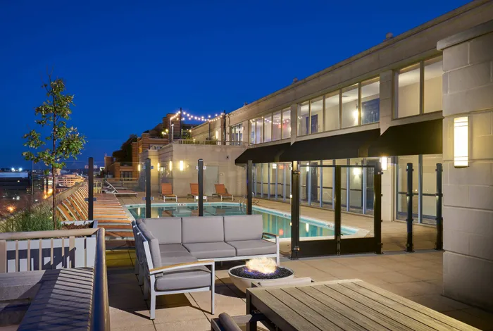 Newly Renovated Rooftop Deck with Fire Pits and BBQ Areas