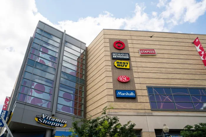 Across from Target, Bed Bath & Beyond, and Washington Sports Center