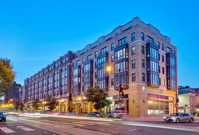 Exterior of Building at Night | Apartments in Washington DC | 360H Apartments