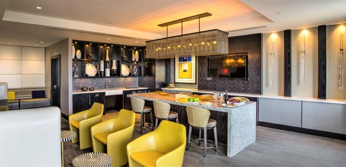 Rooftop Club Room With Bar Style Seating | Meridian at Braddock Station | Alexandria VA Apartments
