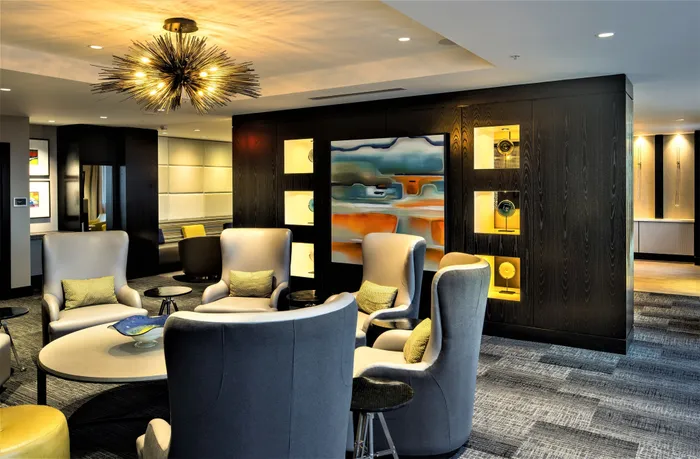 Spacious Rooftop Club Room With Billiards and Amazing Views | Meridian at Braddock Station | Alexandria VA Apartments
