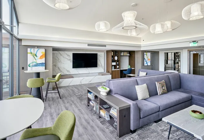 Catch a Game With Friends in Our Renovated Phase I Club Room | Meridian at Courthouse Commons | Luxury Arlington VA Apartments