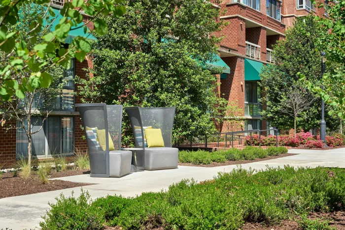 Relax in Our Courtyard | Meridian at  Courthouse Commons | Luxury Arlington VA Apartments