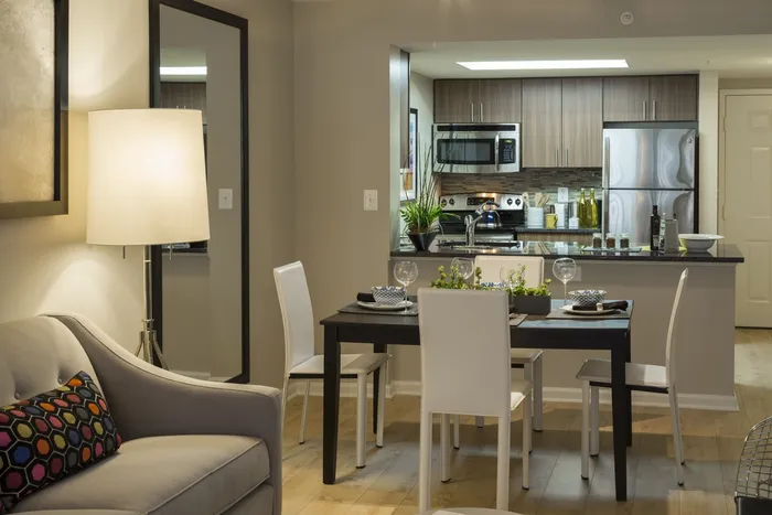Renovated Apartments With Granite Countertops, Wood-Style Flooring and Stainless Steel Appliances | Meridian at Courthouse Commons | Luxury Arlington VA Apartments