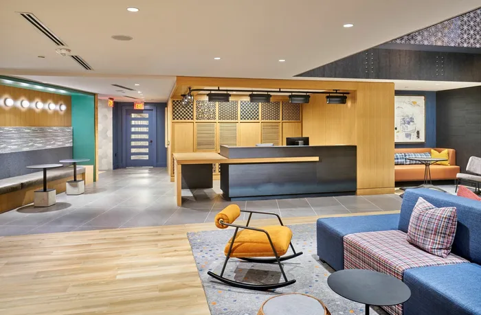 Chat With Friends or Grab a Package From the Concierge in the Lobby Set Up Perfectly for Multiple Gatherings or For Working From Home | Meridian on First | Navy Yard Apartments | Washington DC Apartments