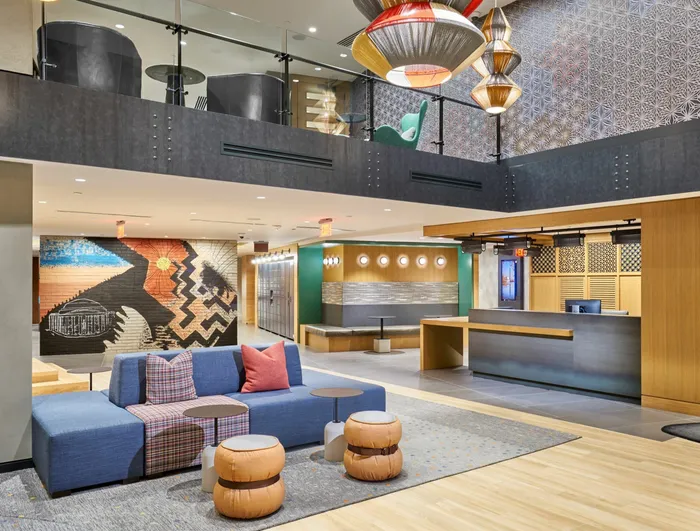 Spend Some Time With Friends & Neighbors in the Phase II Lobby | Meridian on First | Navy Yard Apartments | Washington DC Apartments