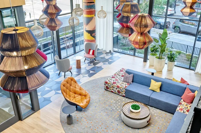 Spend Some Time With Friends & Neighbors in the Phase II Lobby | Meridian on First | Navy Yard Apartments | Washington DC Apartments