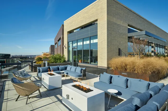 Relax Around the Rooftop Fire Pits | Meridian on First | Navy Yard Apartments | Luxury Washington DC Apartments