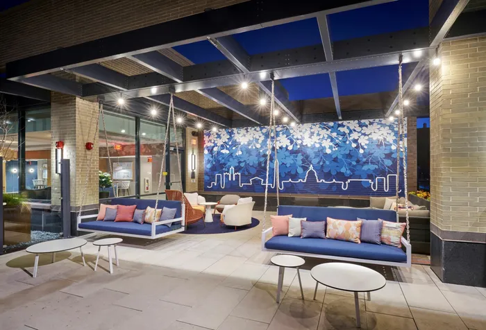 Relax on the Rooftop Deck With Your Neighbors | Meridian on First | Luxury Navy Yard Apartments | Washington DC Apartments
