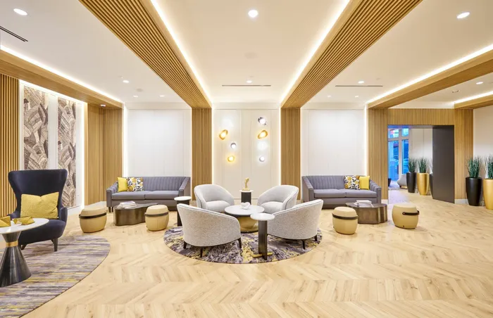 Newly Renovated Lobby With Many Seating Areas | Carlyle Place Apartments | Luxury Alexandria VA Apartments