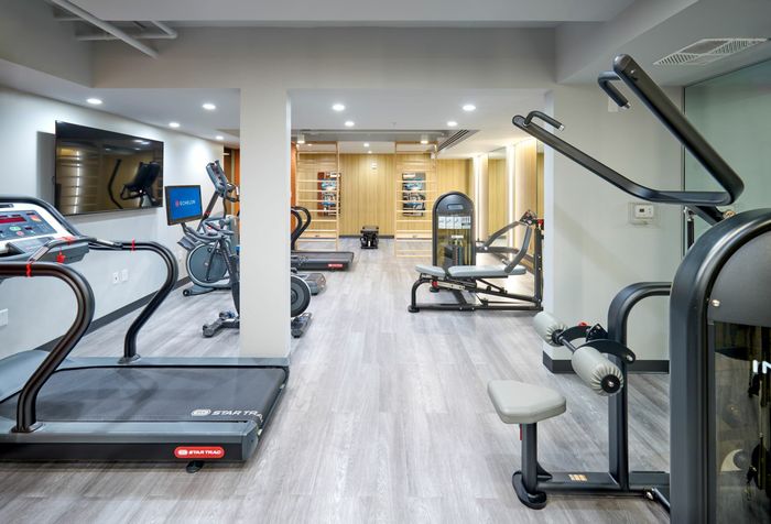 Newly Renovated Fitness Center With Cardio, Weights and Fitness Studio With Mirror Programming | Park Triangle Apartments | Columbia Heights Apartments | Washington DC Apartments
