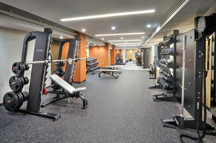 Newly Renovated Fitness Center With Cardio, Weights and Fitness Studio With Mirror Programming | Park Triangle Apartments | Columbia Heights Apartments | Washington DC Apartments
