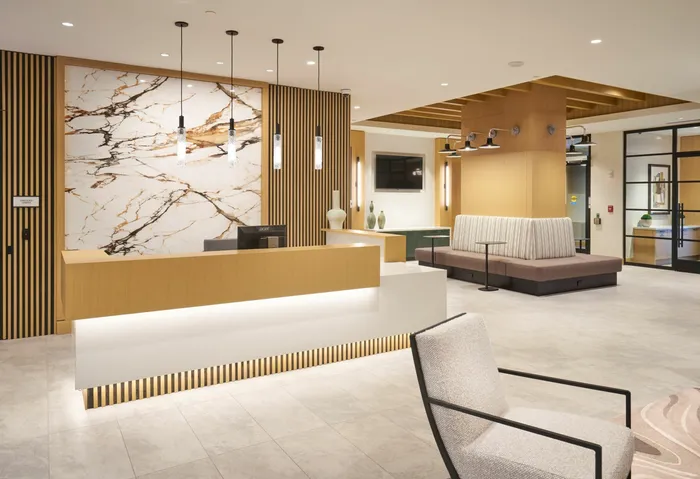 Newly Renovated Lobby With Co-Work Spaces | Meridian at Ballston Commons | Luxury Arlington VA Apartments
