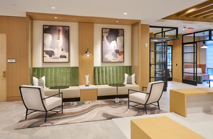 Newly Renovated Lobby With Co-Work Spaces | Meridian at Ballston Commons | Luxury Arlington VA Apartments
