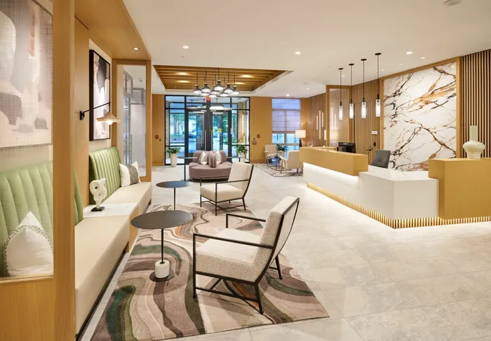 Newly Renovated Lobby With Co-Work Spaces | Meridian at Ballston Commons | Luxury Arlington VA Apartments