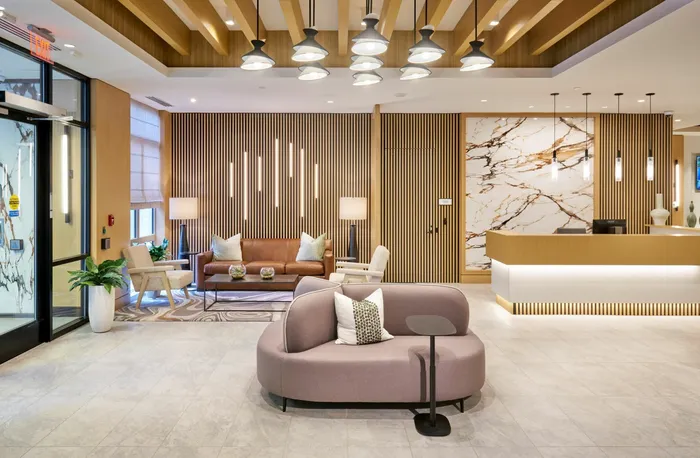 Newly Renovated Lobby With Co-Work Spaces | Meridian at Ballston Commons | Luxury Arlington VA Apartments