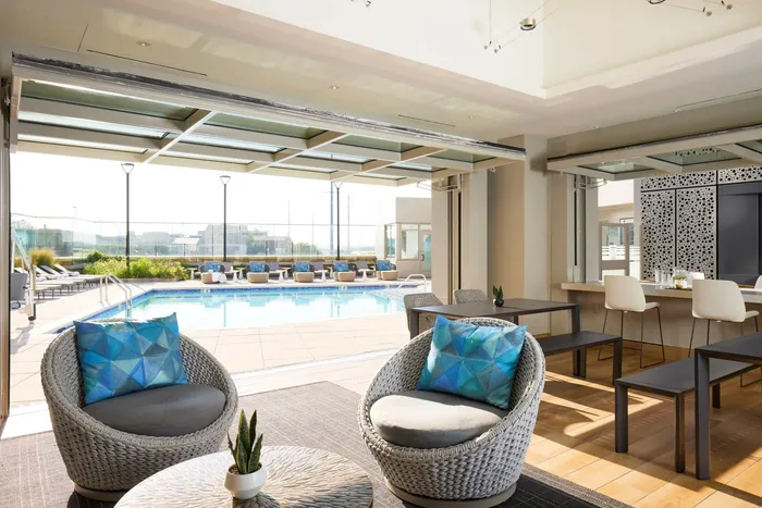 Indoor/Outdoor Pavilion | Meridian 2250 at Eisenhower Station | Luxury Alexandria VA Apartments