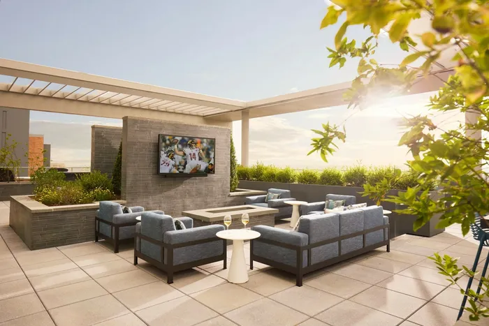 24th Floor Terrace | Meridian 2250 at Eisenhower Station | Luxury Alexandria VA Apartments