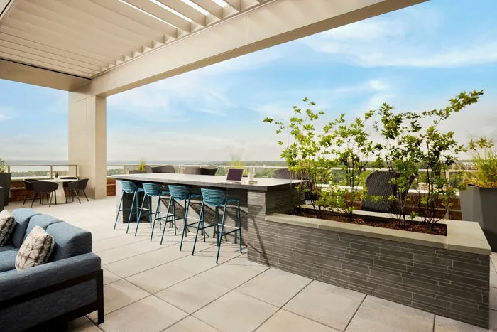 24th Floor Terrace | Meridian 2250 at Eisenhower Station | Luxury Alexandria VA Apartments