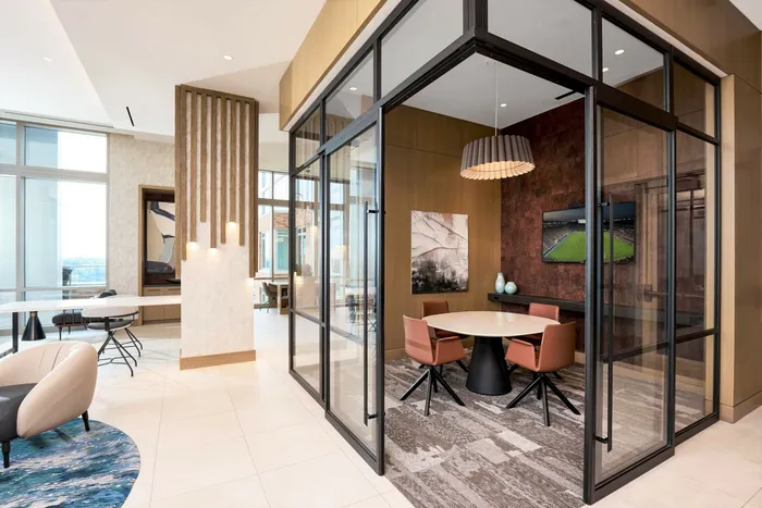 Conference Room- 24th Floor Co-Work Lounge | Meridian 2250 at Eisenhower Station | Luxury Alexandria VA Apartments
