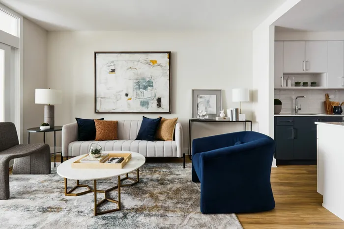 1BS-5dm Floor Plan Apartment 510 Living Room | Meridian 2250 at Eisenhower Station | Luxury Alexandria VA Apartments